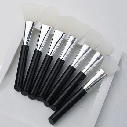 7Pcs Silicone Facial Mask Brush Face Skin Care Soft-Headed DIY Mud Film Adjusting Brush Inclined Tail Apply Face Beauty Tools